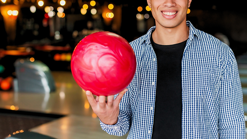 Guest preparing to bowl at King’s Entertainment, Norfolk’s only bowling center