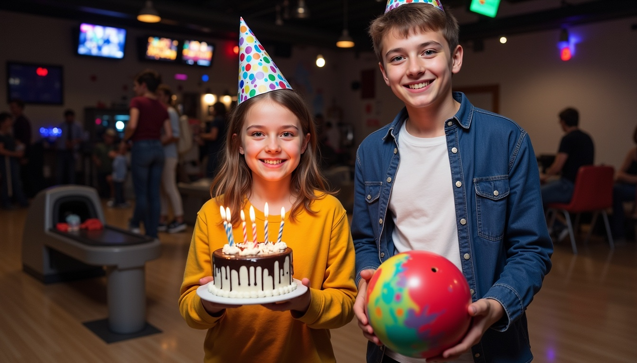 kids having a birthday party at king's entertianment