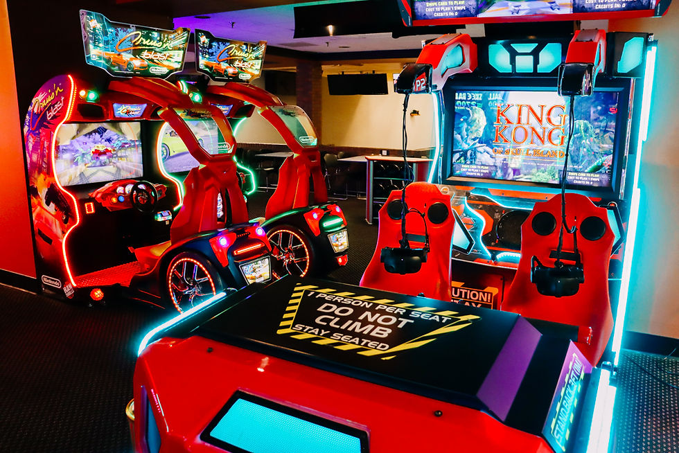 Racing game and motorcycle arcade games at King’s Entertainment