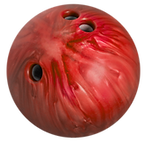 Red 10-pin bowling ball featured in King’s Entertainment branding design