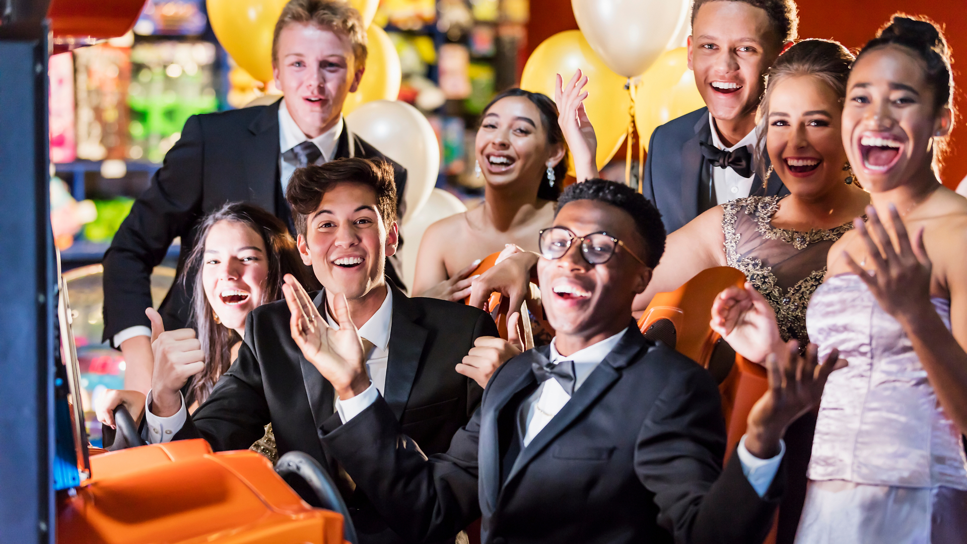 group of well dressed teens at king's entertainment